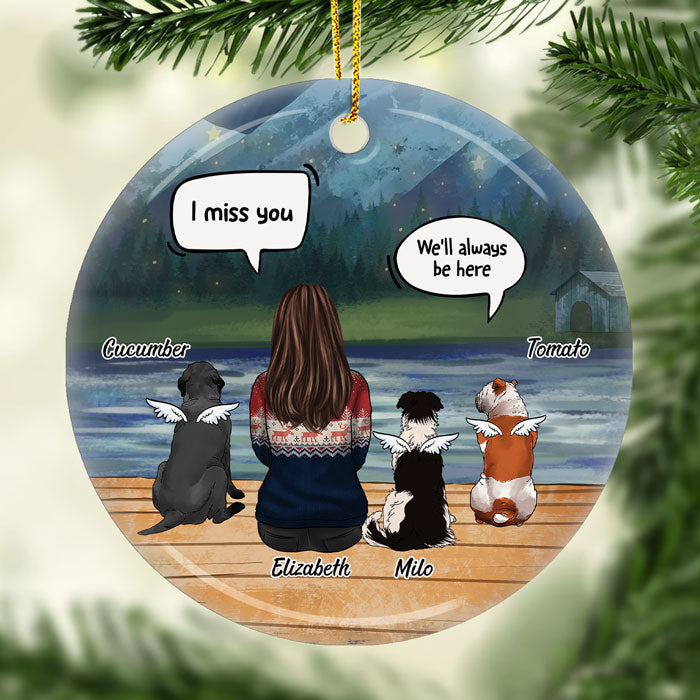 I'm Still Finding Your Hair - Personalized Custom Round Shaped Ceramic Christmas Ornament - Memorial Gift, Sympathy Gift, Christmas Gift