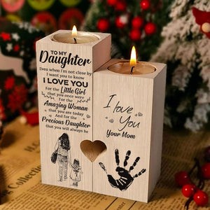 To My Daughter, I Want You To Know I Love You - Family Candle Holder - Christmas Gift For Daughter From Mom