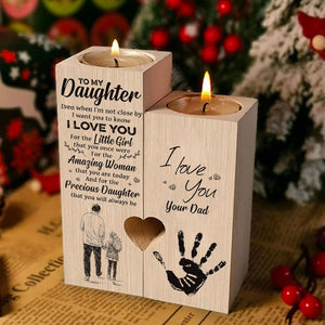 To My Daughter, I Want You To Know I Love You - Family Candle Holder - Christmas Gift For Daughter From Dad