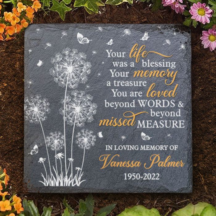 You Are Loved Beyond Words And Missed Beyond Measure - Personalized Memorial Stone, Human Grave Marker - Memorial Gift, Sympathy Gift