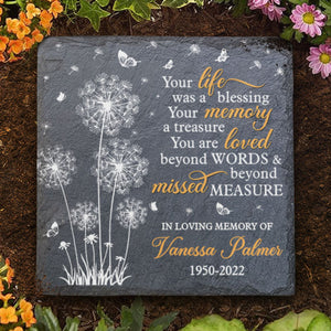 You Are Loved Beyond Words And Missed Beyond Measure - Personalized Memorial Stone, Human Grave Marker - Memorial Gift, Sympathy Gift