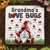 Les insectes amoureux de grand-mère - Pierre de jardin personnalisée - Cadeau pour grand-mère et grands-parents
