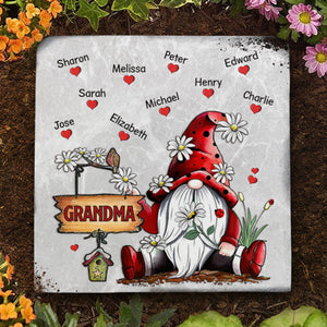 Grandma's Love Garden - Personalized Garden Stone - Gift For Grandma, Grandparents