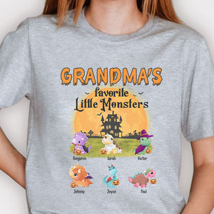 Grandma's Favorite Little Monsters - Personalized Custom Unisex T-Shirt, Hoodie, Sweatshirt - Gift For Grandma, Grandparents, Halloween Gift