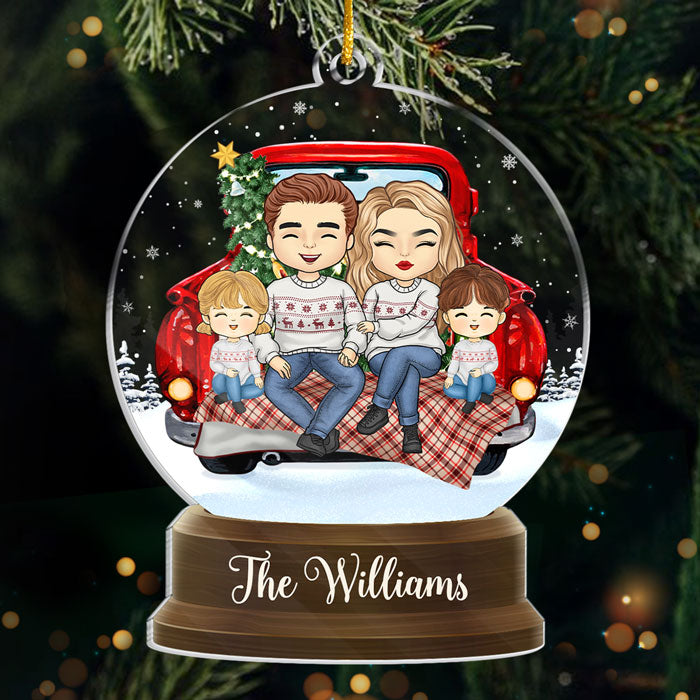 Family Is A Gift - Family Personalized Custom Ornament - Acrylic Snow Globe Shaped - Christmas Gift For Family Members