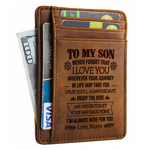 Learn From Everything You Can Be The Man I Know You Can Be - Card Wallet - To My Son, Gift For Son, Son Gift From Dad And Mom, Birthday Gift For Son, Christmas Gift