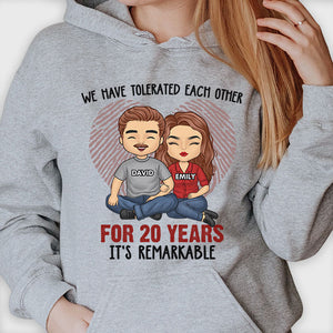 We Have Tolerated Each Other For Many Years - Personalized Unisex T-shirt, Hoodie, Sweatshirt - Gift For Couple, Husband Wife, Anniversary, Engagement, Wedding, Marriage Gift