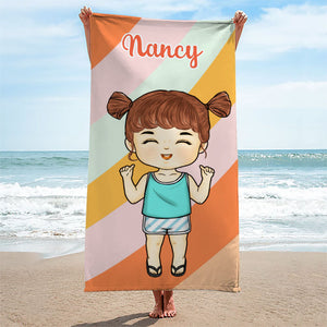We All Need Vitamin Sea - Personalized Custom Beach Towel - Gift For Family, Gift For Kids, Christmas Gift