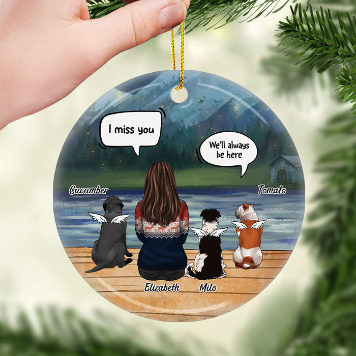 I'm Still Finding Your Hair - Personalized Custom Round Shaped Ceramic Christmas Ornament - Memorial Gift, Sympathy Gift, Christmas Gift