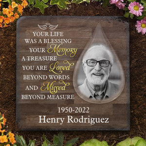 You Are Loved Beyond Words And Missed Beyond Measure - Personalized Memorial Stone, Human Grave Marker - Upload Image, Memorial Gift, Sympathy Gift