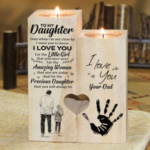 To My Daughter, I Want You To Know I Love You - Family Candle Holder - Christmas Gift For Daughter From Dad