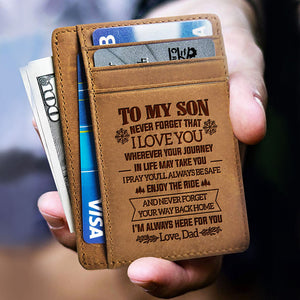 Learn From Everything You Can Be The Man I Know You Can Be - Card Wallet - To My Son, Gift For Son, Son Gift From Dad And Mom, Birthday Gift For Son, Christmas Gift
