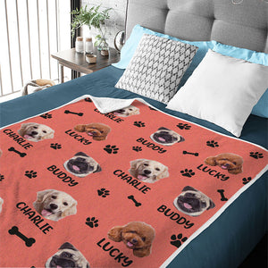 Love Has Four Paws - Personalized Custom Blanket - Upload Image, Gift For Pet Lovers, Christmas Gift