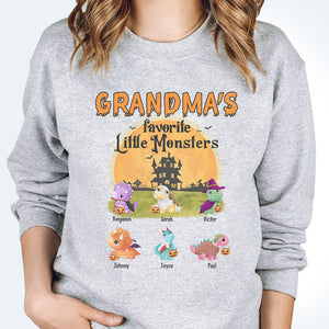 Grandma's Favorite Little Monsters - Personalized Custom Unisex T-Shirt, Hoodie, Sweatshirt - Gift For Grandma, Grandparents, Halloween Gift