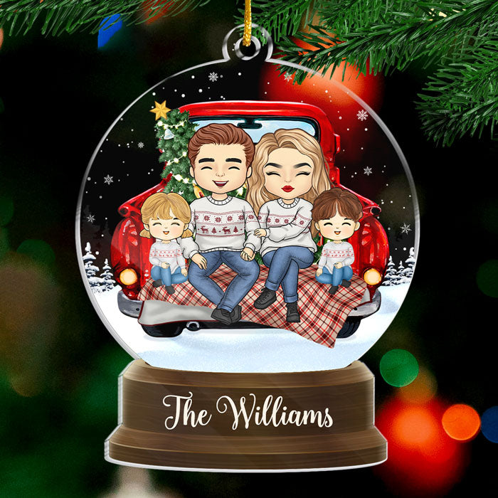 Family Is A Gift - Family Personalized Custom Ornament - Acrylic Snow Globe Shaped - Christmas Gift For Family Members
