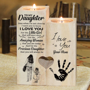 To My Daughter, I Want You To Know I Love You - Family Candle Holder - Christmas Gift For Daughter From Mom