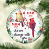 We Are Always With You - Personalized Custom Round Shaped Wood Christmas Ornament