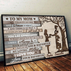 I Will Always Be Your Little Girl - Personalized Horizontal Poster.