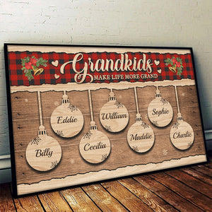 Merry Christmas With Our Family - Personalized Horizontal Poster.