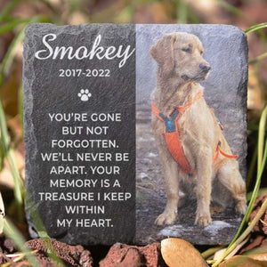 Your Memory Is A Treasure I Keep Within My Heart - Personalized Memorial Stone - Upload Image, Memorial Gift, Sympathy Gift