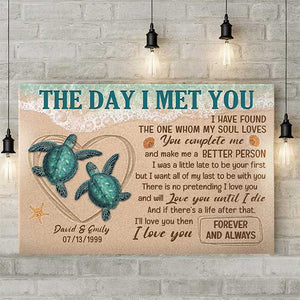 There Is No Pretending I Love You - Personalized Horizontal Canvas - Gift For Couples, Husband Wife