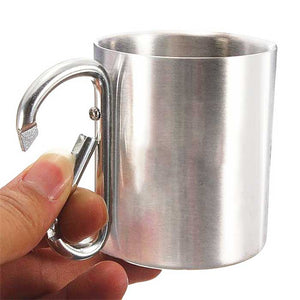 Husband & Wife Camping Partners For Life - Personalized Carabiner Camping Mug - Gift For Camping Lovers