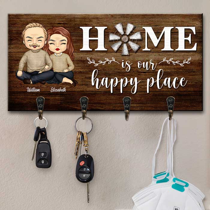 Home Sweet Home - Personalized Key Hanger, Key Holder - Gift for Coupl -  Pawfect House