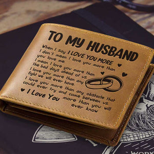 I Love You More - Bifold Wallet - Gift For Couples, Husband Wife
