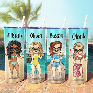Time For Vitamin Sea - Personalized Skinny Tumbler - Gift For Bestie