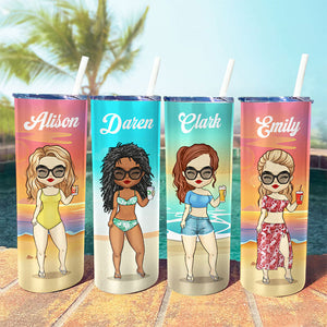 Vitamin Sea For Summer Holiday - Personalized Skinny Tumbler - Gift For Bestie