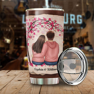 You Make Me A Better Person, I Love You Forever & Always - Gift For Couples, Personalized Tumbler.