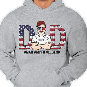 Dad - Man, Myth, Legend - Personalized Unisex T-Shirt.