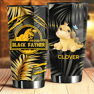 Proud Black Father - Personalized Tumbler.