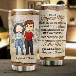 Meeting You Was Fate, Becoming Our Friend Was A Choice - Gift For Couples, Personalized Tumbler.