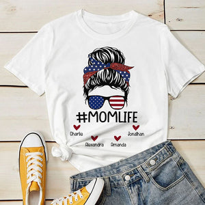 MomLife - Gift For 4th Of July - Personalized Unisex T-Shirt.