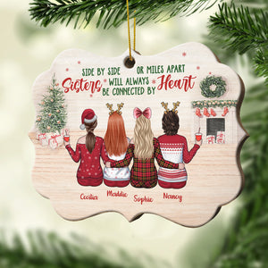 Because Of You I Laugh A Little Harder, Cry A Little Less And Smile A Lot More - Personalized Shaped Ornament.