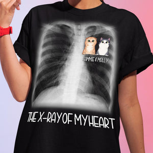 Cat - X-ray Of My Heart - Funny Personalized Cat T-shirt.