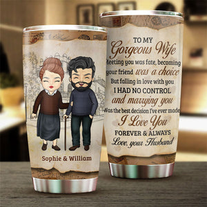 Meeting You Was Fate, Becoming Our Friend Was A Choice - Gift For Couples, Personalized Tumbler.