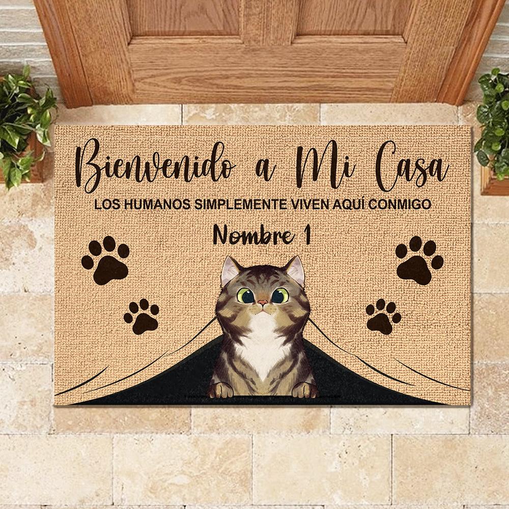 Bless international Scaredy Cats Are Welcome Kitchen Mat