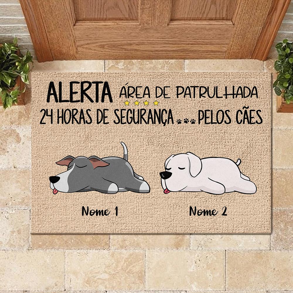 Todos Os Convidados Devem Ser Aprovados Pelo Cão Portuguese - Funny Personalized Dog Decorative Mat.