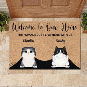 Welcome To My Home - Funny Personalized Cat Decorative Mat (WW).