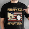 Thanks For Picking Our Poop Cat Dad - Gift For Dad, Personalized T-Shirt