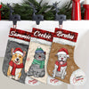 Joyeux Noël, mon cher bébé à fourrure ! Chaussette de Noël personnalisée ! Cadeau pour les amoureux des animaux.