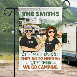 We're Drunk We Go Camping - Personalized Flag - Gift For Camping Lovers