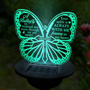 Your Spirit Is Always With Me - Personalized Memorial Garden Solar Light - Memorial Gift, Sympathy Gift