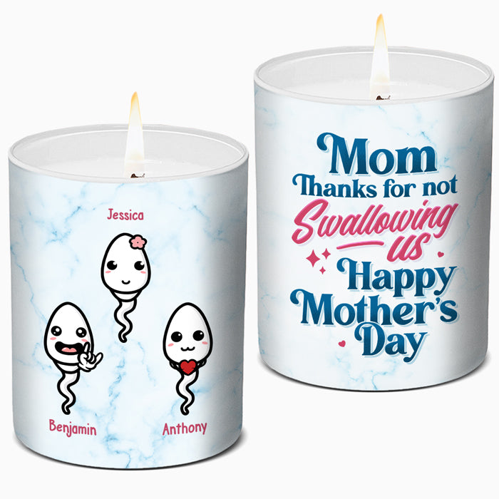 I Love You Mom - Family Personalized Custom Smokeless Scented Candle - Mother's Day, Birthday Gift For Mom