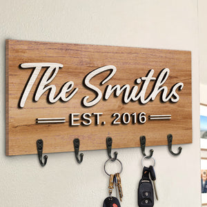 Wooden key hanger online wall