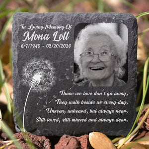 Unseen, Unheard, But Always Near - Personalized Memorial Stone - Upload Image, Memorial Gift, Sympathy Gift