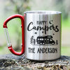 Happy Campers - Personalized Carabiner Camping Mug - Gift For Camping Lovers