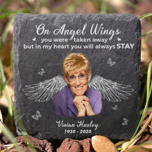 In My Heart You Will Always Stay - Personalized Memorial Stone - Upload Image, Memorial Gift, Sympathy Gift